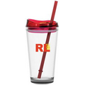 16 Oz. Red Pint2go Glass